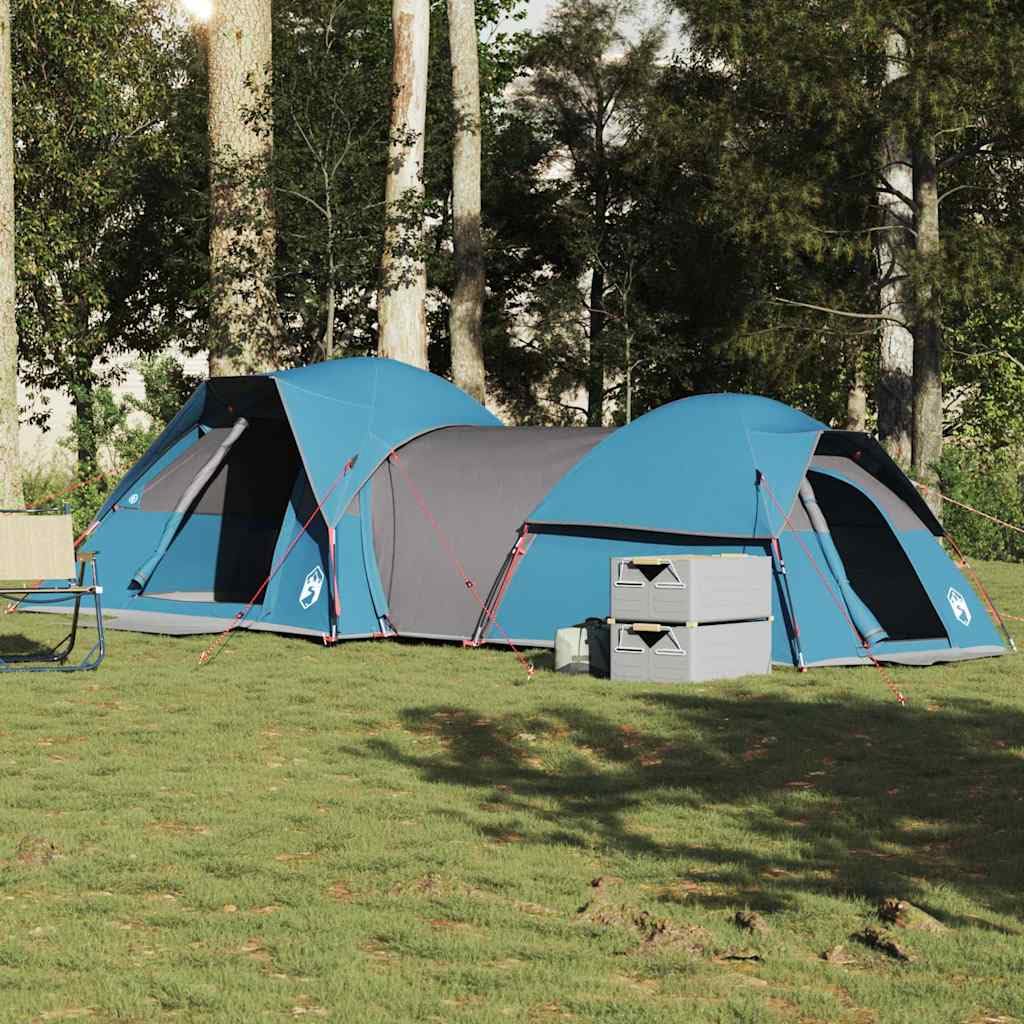 Tenda da campeggio per persone verde, impermeabile, leggera tenda a tunnel con cabine per dormire, ingressi, connettore E, per famiglia, trekking, spiaggia, all'aperto, festival, viaggi