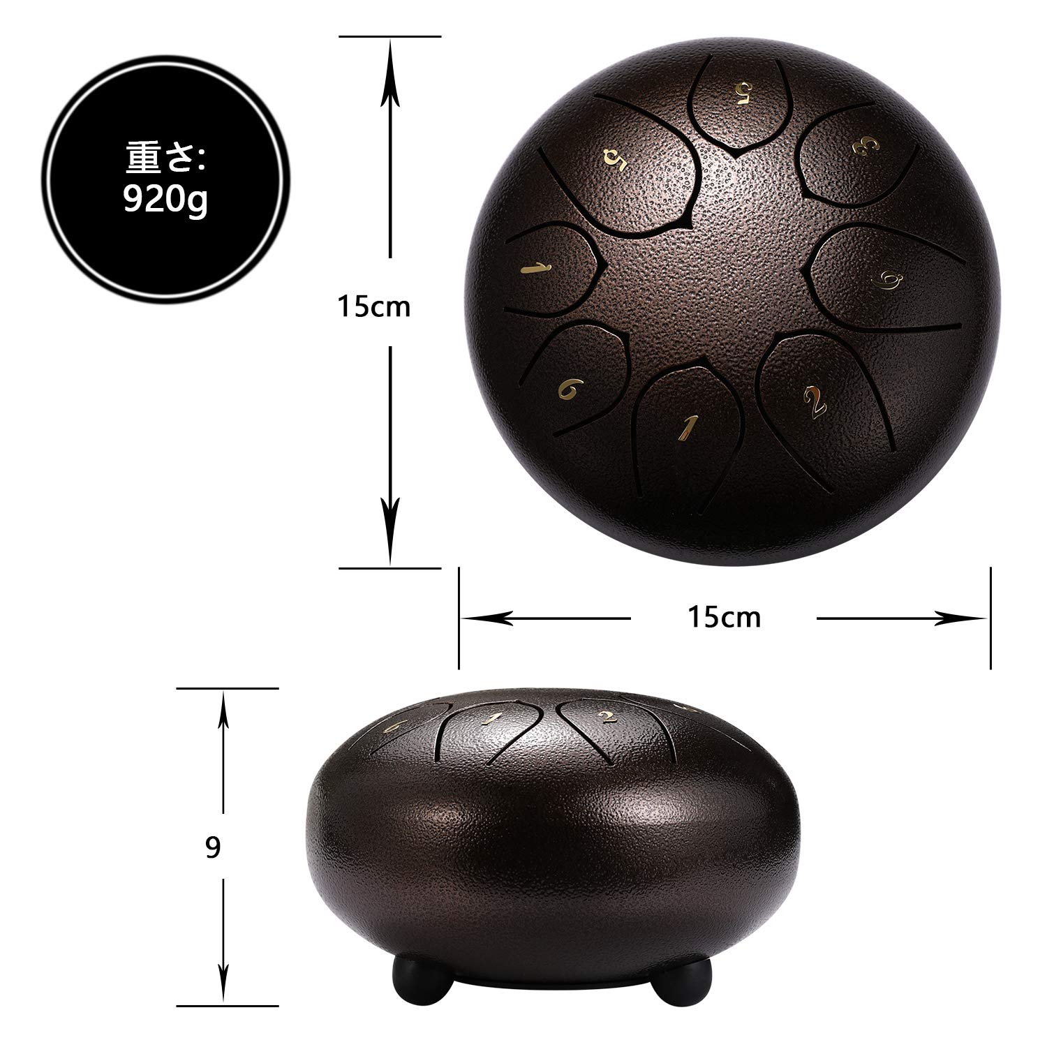 Amazon.co.jp: Topnaca スリットドラム スチールタングドラム 金属