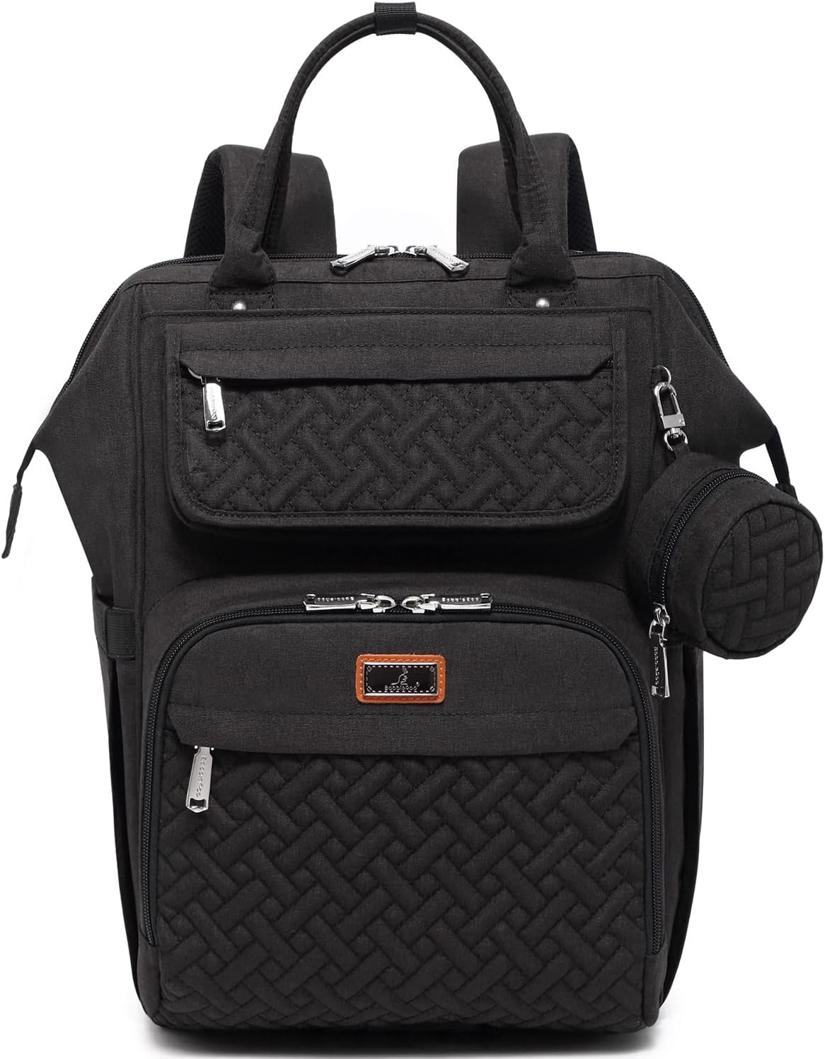 BabbleRoo Changing Bag Backpack, Large Baby Nappy Changing Diaper Bags Travel Back Pack with Changing Pad & Stroller Straps & Pacifier Holder for Moms and Dads