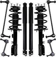 Vista 375 de Detroit Axle - Kit de puntales delanteros para Ford 2000-2004 Focus 2 puntales con muelle helicoidal 2 brazos de control inferiores con rótulas 2001