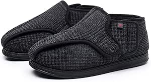 Chaussons Diabétiques Femme Extra Larges - Doublure Polaire, Scratch Réglable, Semelle Antidérapante