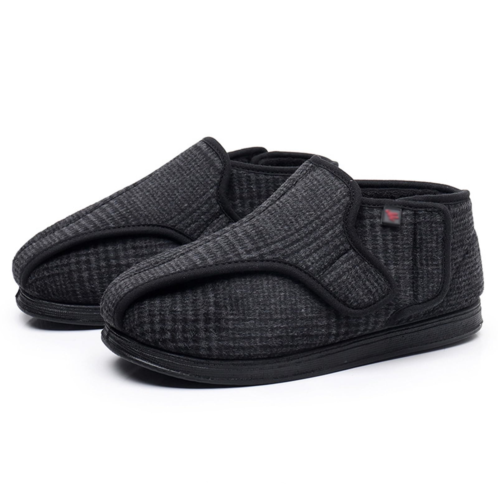 bumuam Pies Hinchados Calzado Antideslizante DiabéTico,Invierno Cálidas Zapatos para Caminar sin Cordones ortopédicos diabéticos para Pies Hinchados, Edema, Artritis EU 33(22cm/8.6in)