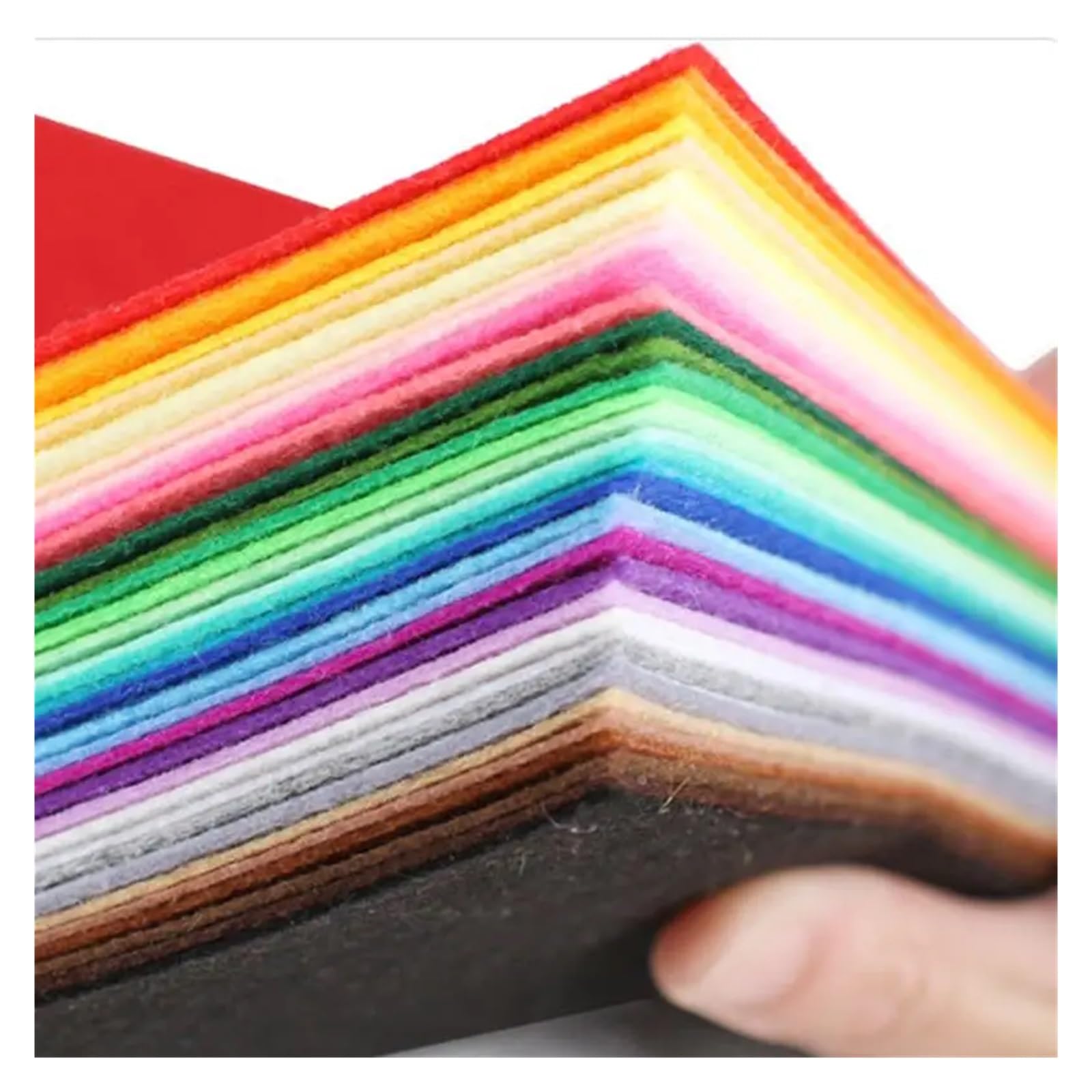 Bastelfilz Filz 10/40 Stück Vliesstoff for Handarbeiten, 10 cm breit, Patchwork-Stoffbündel for Kinder, Scrapbooking, Puppennähen für DIY Handwerk(15x15cm 40pcs)
