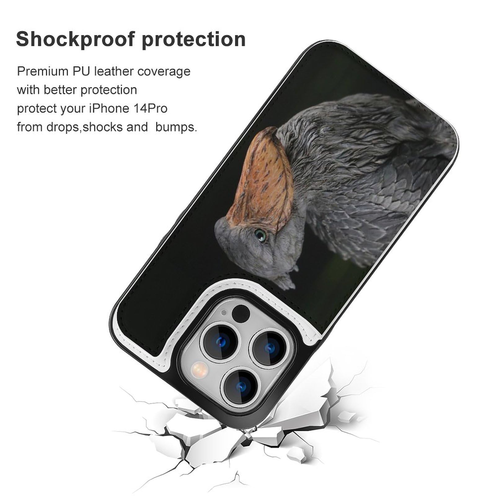 Amazon.co.jp: iPhone 14 Pro ケース 手帳型 ハシビロコウ 鳥