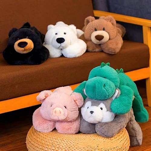 Miniatura 4 de Alwoligag Juguete de peluche de oso polar con peso de 2.5 libras de 19.7 pulgadas, juguetes de animales de peluche grandes con peso, regalos para