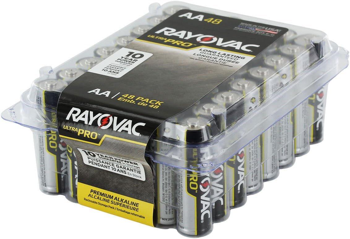 Rayovac Ultra Pro AL-AA-48 1.5V Alkaline Batteries - 48 Pack