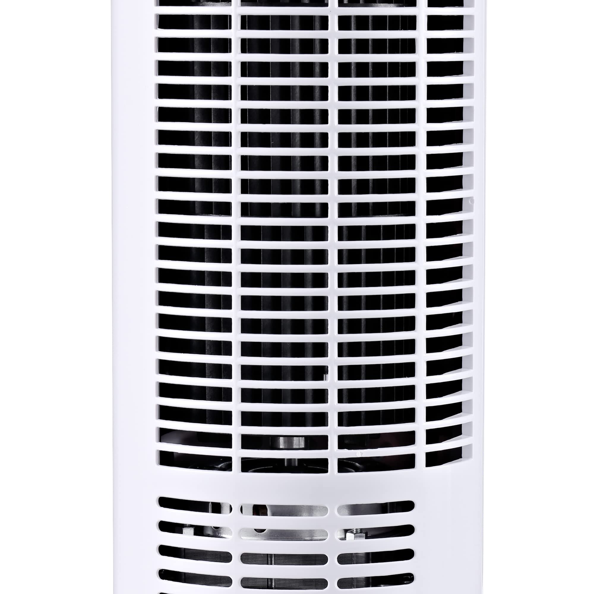 HOMCOM Ventilateur Colonne Silencieux 45 W, Ventilateur Tour pour Chambre avec 3 Modes 3 Vitesses, télécommande, oscillant 70°, minuterie et Affichage LED, 96 cm Blanc