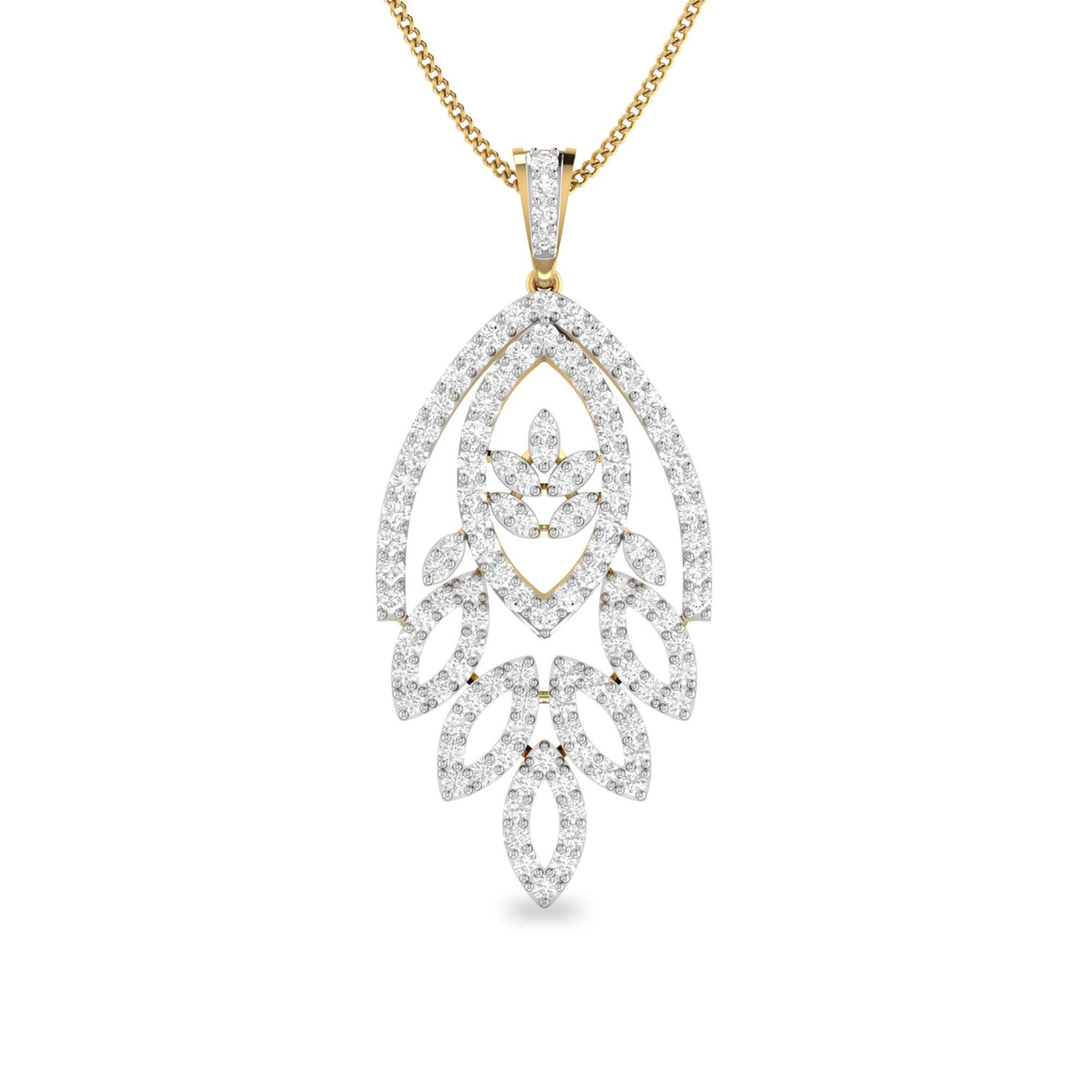 pc jeweller Yellow Gold and Solitaire Pendant for Women-picture-45