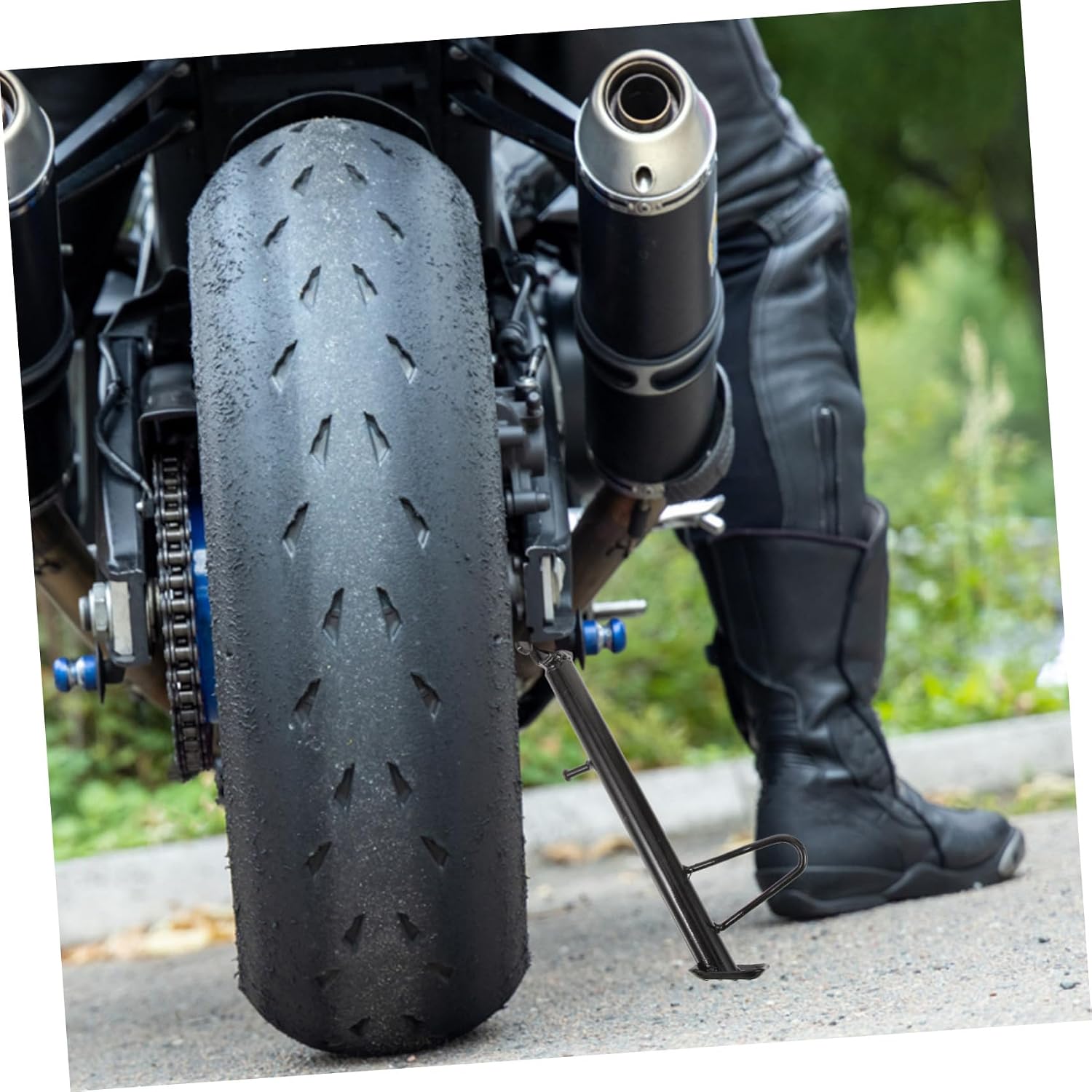Metal Motorcycle Side Stand Replacement for Motorcycle Scooter Stability