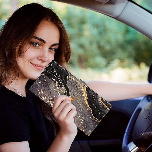 Miniatura 4 de RSAquar Soporte para registro y seguro de automóvil, organizador de guantera, accesorios para automóvil, soporte para documentos de automóvil para