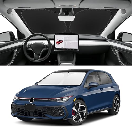 Miniatura 14 de Parasol de parabrisas de ajuste personalizado para Nissan Titan 2017-2024, bloquea los rayos UV y el calor, parasol de ventana delantera, fácil