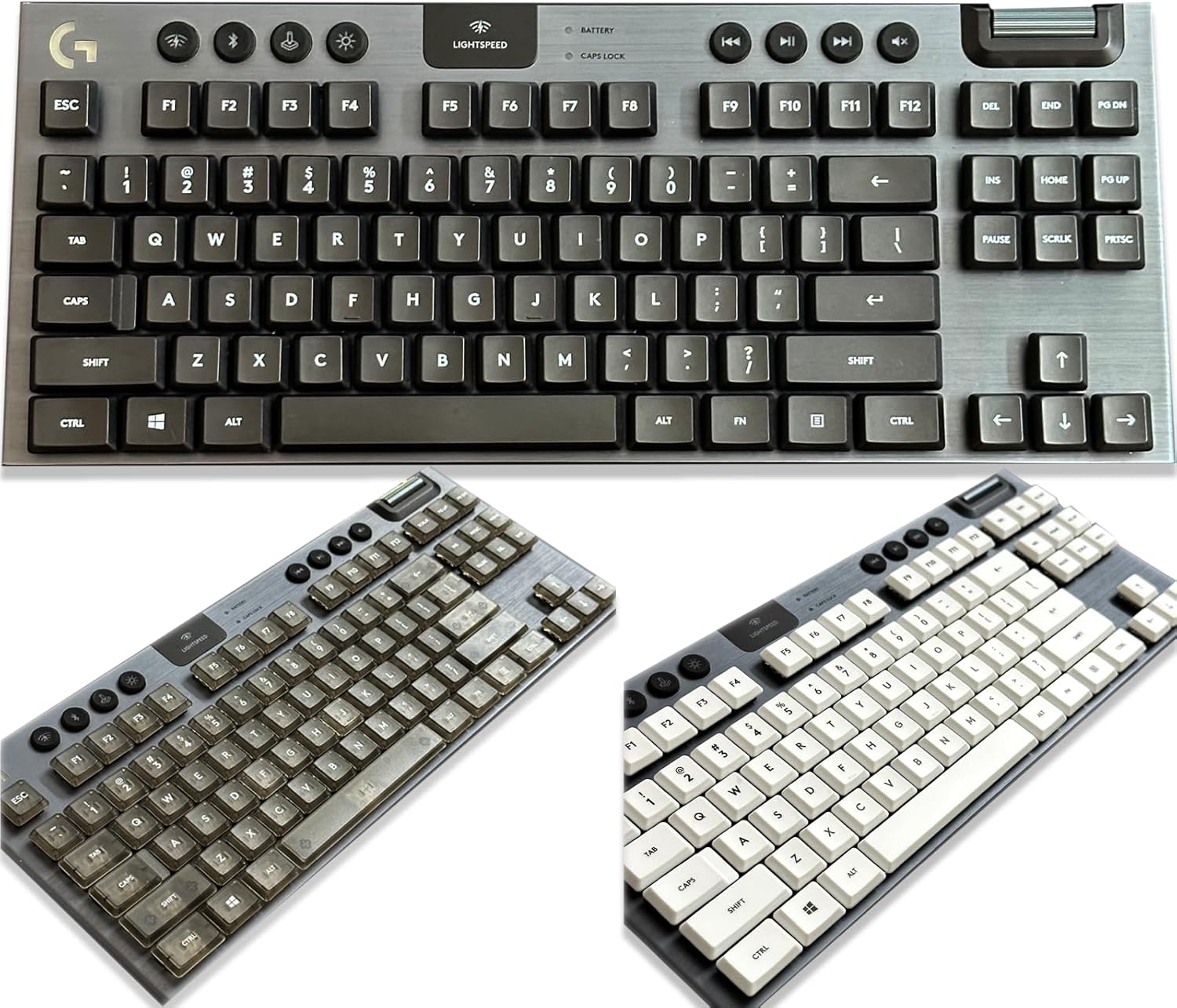 Suitable for New G915 PBT Keycaps, Logitech G915TKL G815 G915 G915TKL PBT Original Keycaps (109 Key Version,PBT US Black)