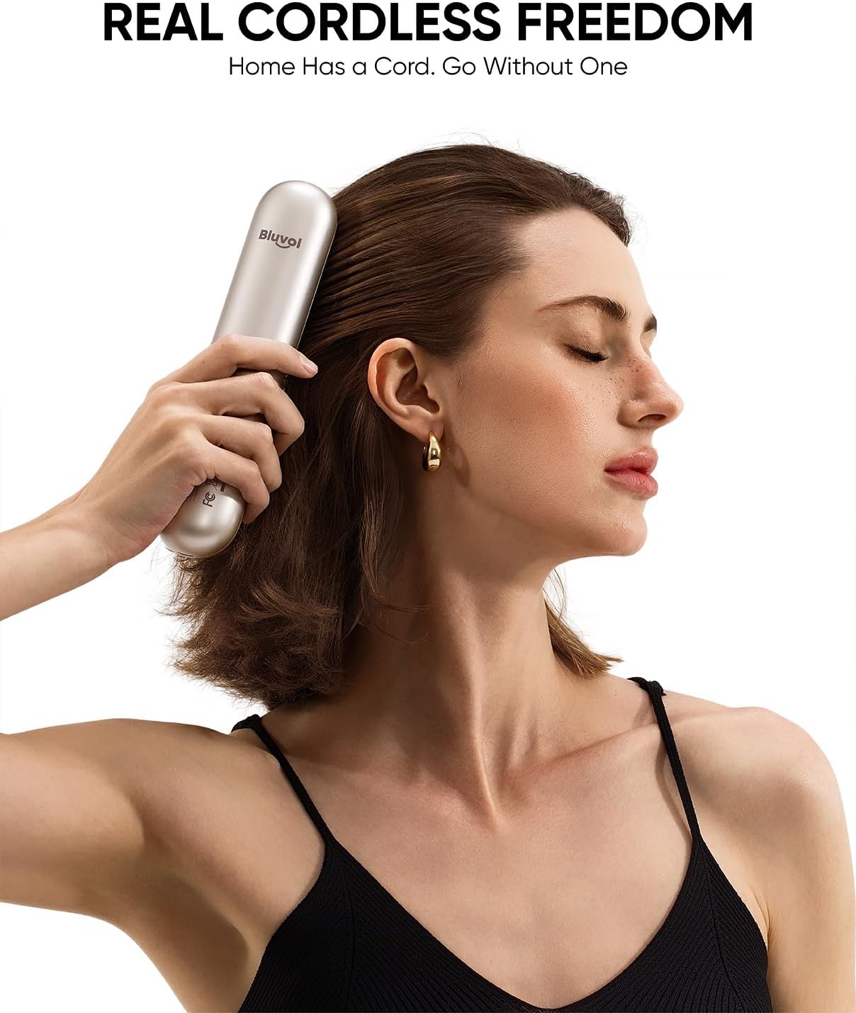 Bluvol I11 Apex Cordless Straightening Comb, Touch-Up Tool with Travel Lock