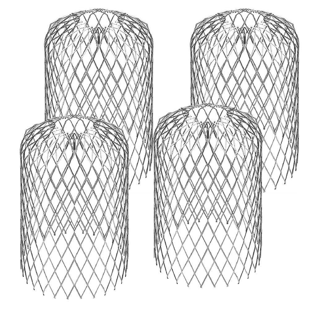 Gutter Guards Leaf Filter Gutter Strainer & Downspout Guard - Better Than Roof Screen - Mesh Leaf Guards with Up to 3 in Diameter - Gutter Drain Cover & Down Spout Rain Protector(4 Pack)