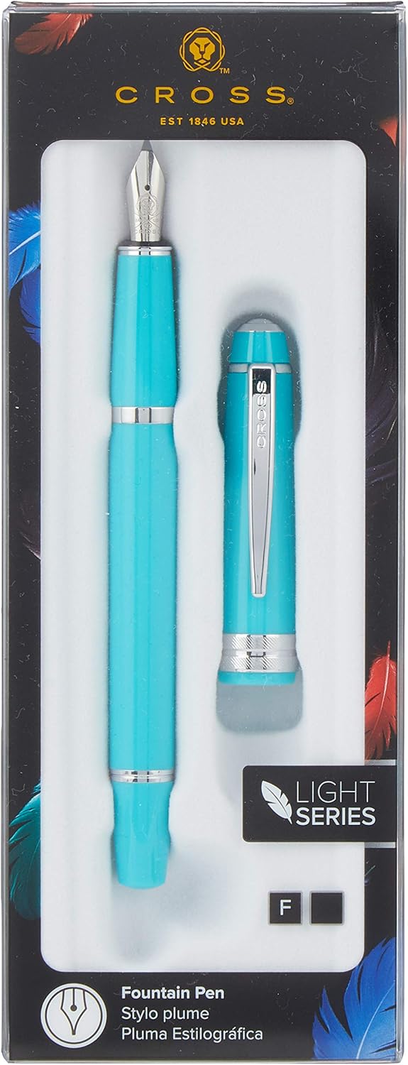 Cross Bailey Light Polished Teal Resin Fountain Pen Fine Nib Amazon
