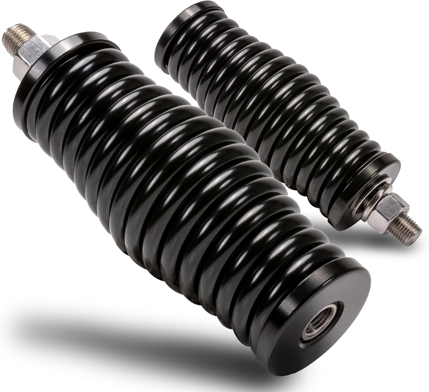 True MODS Black 2pc Heavy-Duty Stainless Steel CB Radio Antenna Spring Mount Base [3/8" 24 Thread] for Offroad UTV ATV SxS Side-by-Side 4 Wheeler Polaris RZR Razor Can-Am Maverick X3 Semi Truck Car