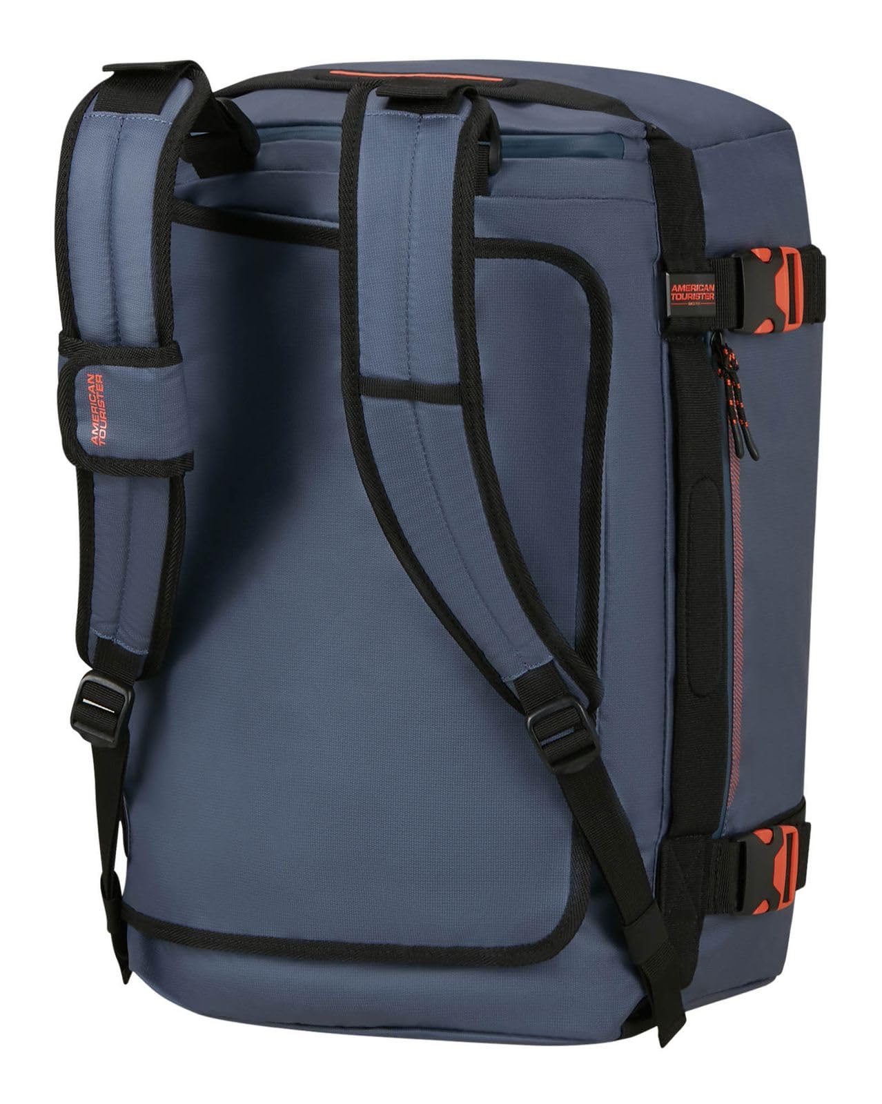 American Tourister Torba podróżna plecak Urban Track Duffle/Backpack Coated 60L granatowy/pomarańczowy niebieski