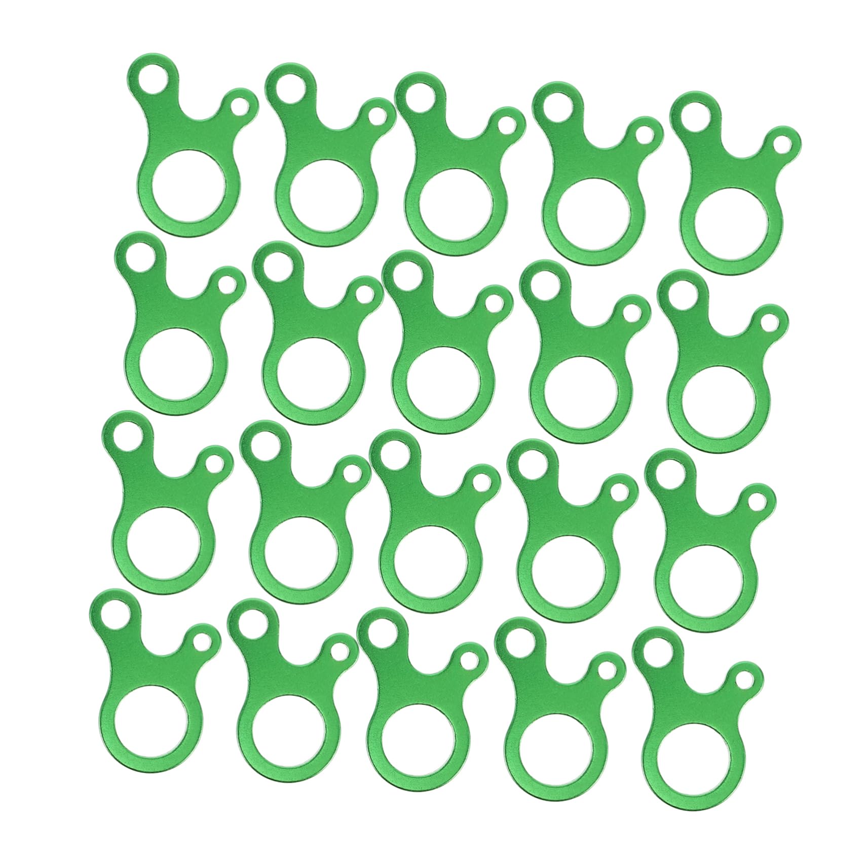 WESIEVYA 20pcs Tent Accessories Tent Lines Tighteners Camping Rope Fixers Tent Rope Adjuster Tensioners Tent Rope Buckle Tent Cord Tighteners Camping Rope Adjuster Aluminum Alloy Green