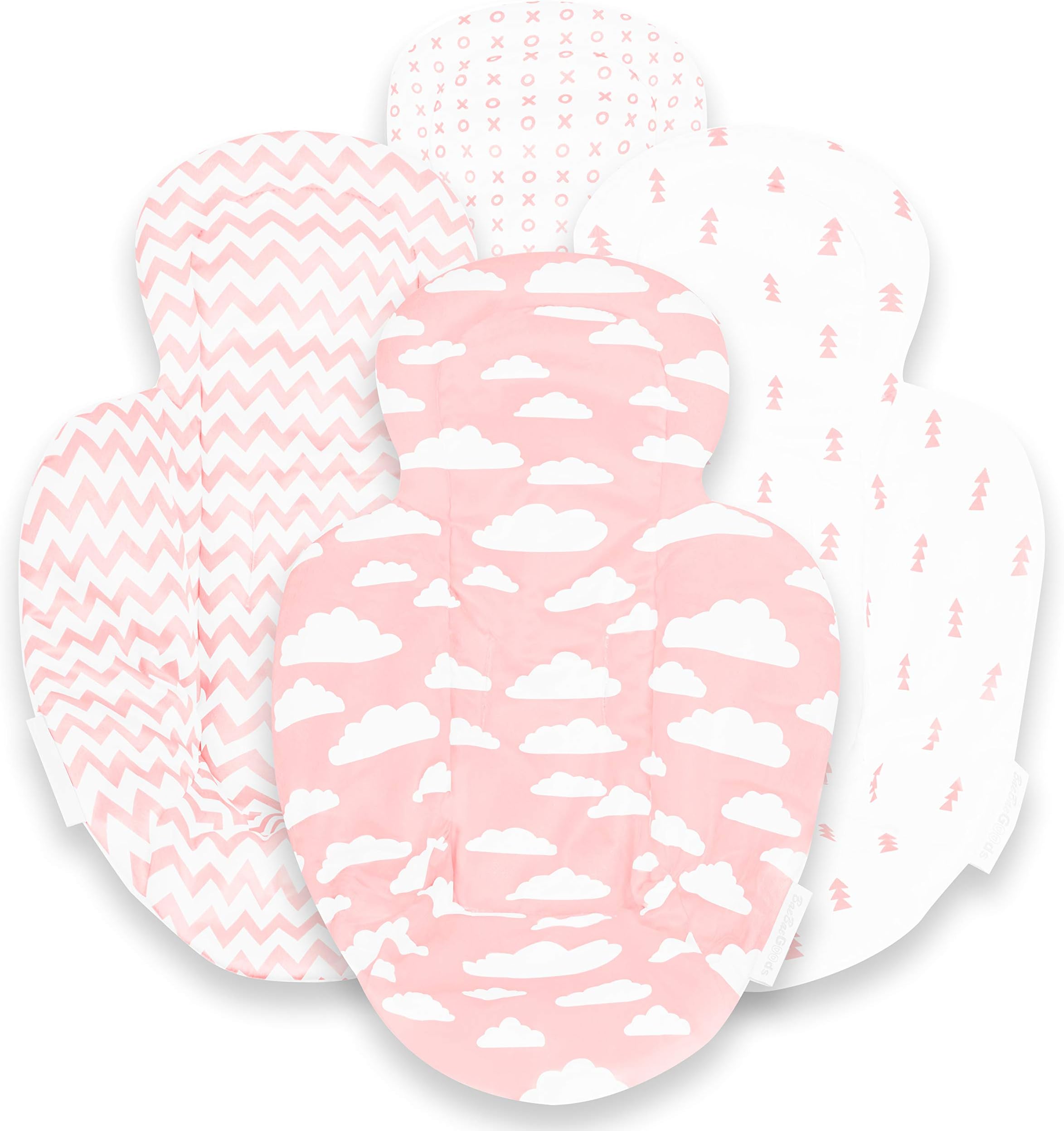 BaeBae Goods Infant Insert Compatible with 4Moms Mamaroo & Rockaroo ââ‚¬â€œ Car Seat Insert 2 Pack ââ‚¬â€œ Reversible Infant Car Seat Insert ââ‚¬â€œ Soft Plush Minky Car Seat Head Support Insert