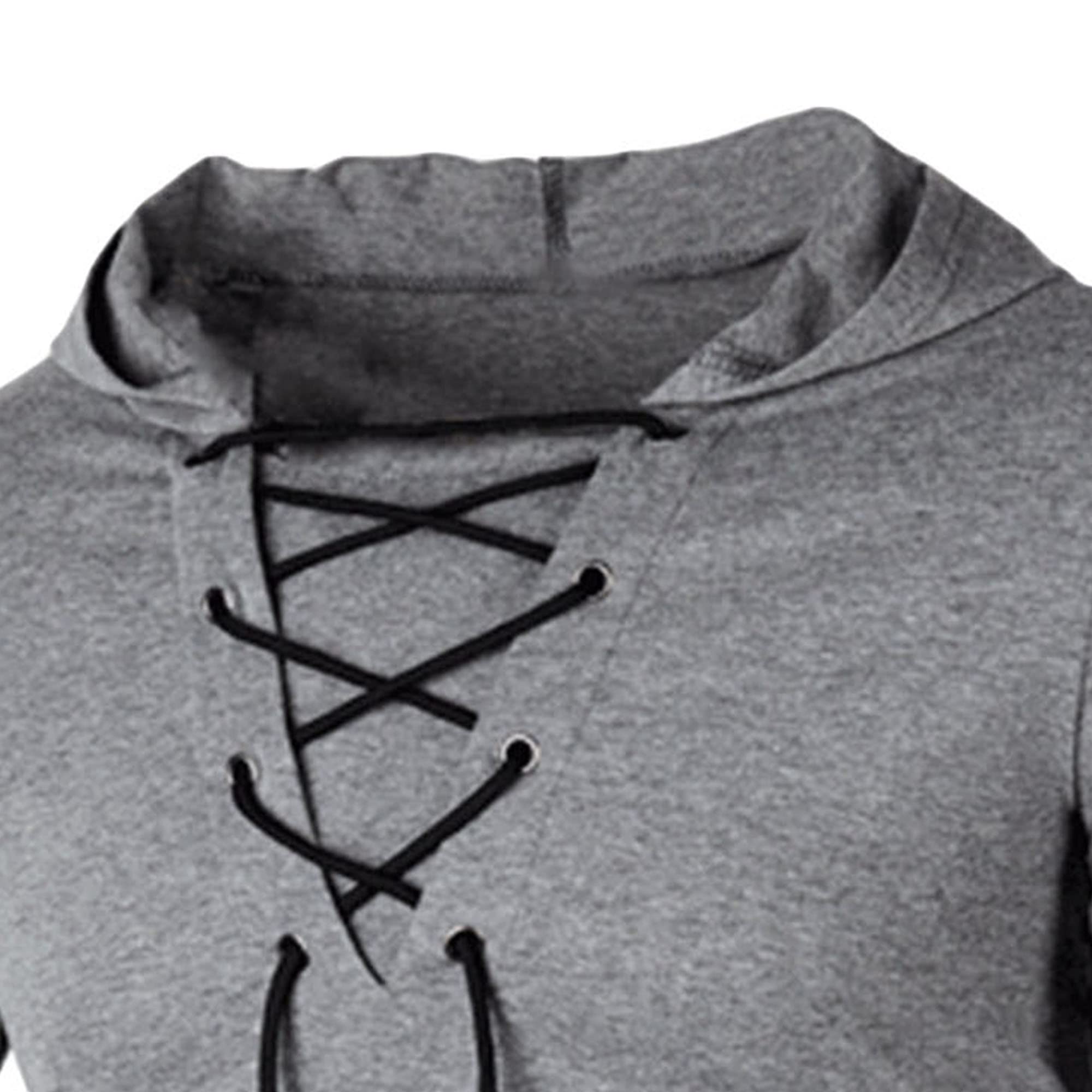 Men's Hippie Yoga Hooded Top Short Sleeve Drawstring Hoodies T-Shirts Hooded T-Shirt for Men (Dark Grey,Small)