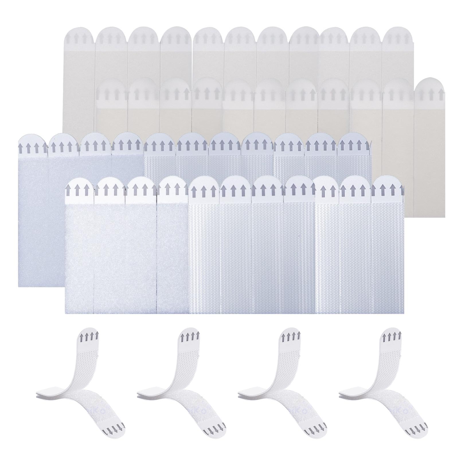 SUNERLORY24pairs Picture Hanging Strips, Double Sided Adhesive No Trace Picture Hanging Strips Damage Fre-e Removable Wall Fastener Tape Wall Hangers Strips for Glass, Metal, Frames, Mirrors(white)
