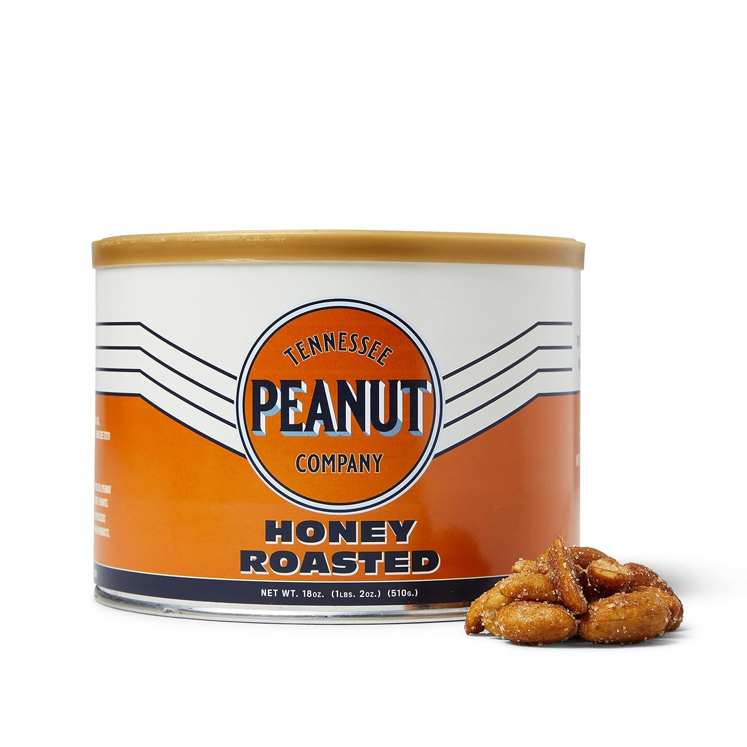 Honey Roasted Peanuts Tennessee Peanut Company Lata de cacahuetes