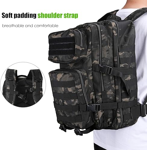 Miniatura 7 de ProCase Mochila táctica 40L grande 3 días militar militar al aire libre paquete de asalto mochilas bolsa de transporte mochilas