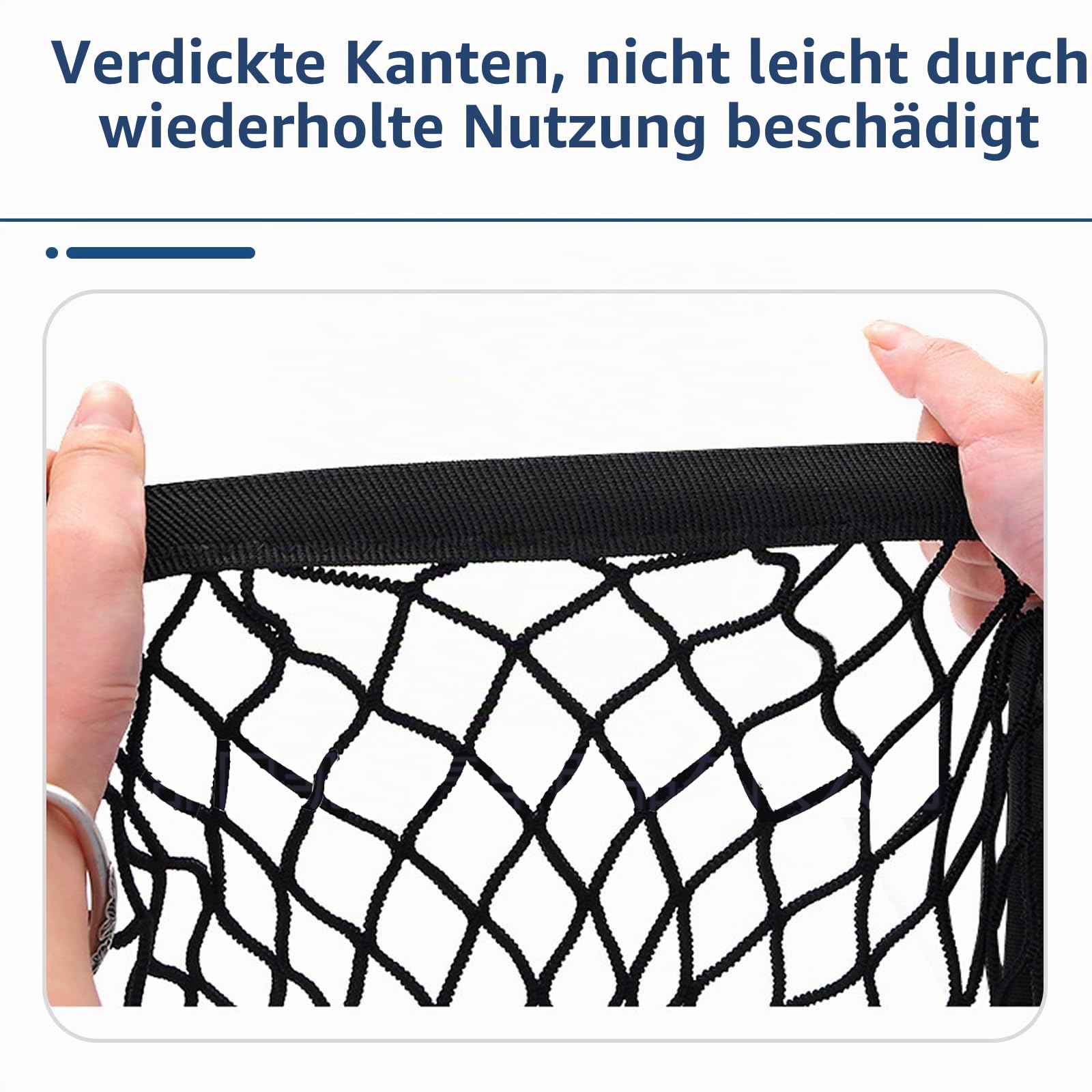 Hochelastisches Gepäcknetz, LKW-Bett-Organizer, 1,2 x 1,2 m dehnbar | bis 2,1 m x 2,1 mgeeignet für tägliche leichte Lasten von LKWs, mit 6 Metallhaken für LKW Auto Wohnmobil(Doppellagig)