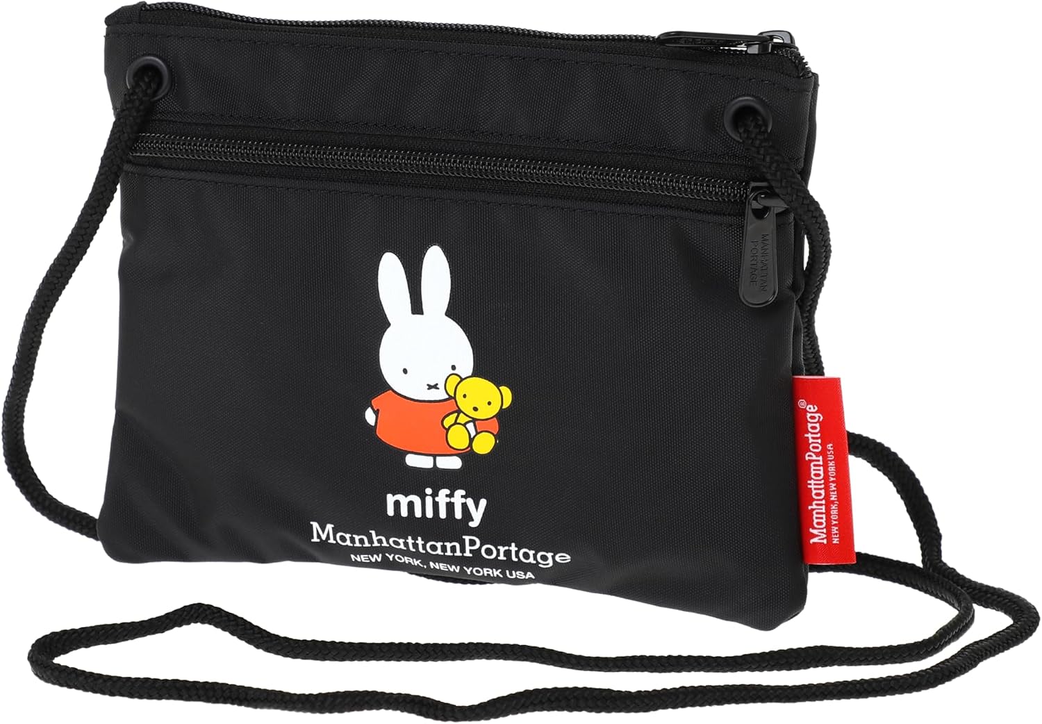 Double Zipper Pouch miffy 70th BLK