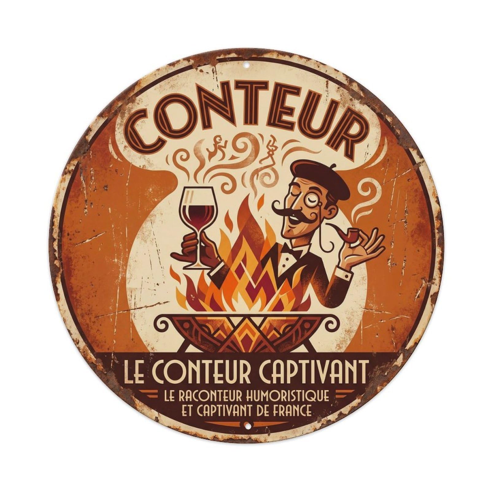 Storyteller Humorous Mancave Storyteller Metal Tin Sign