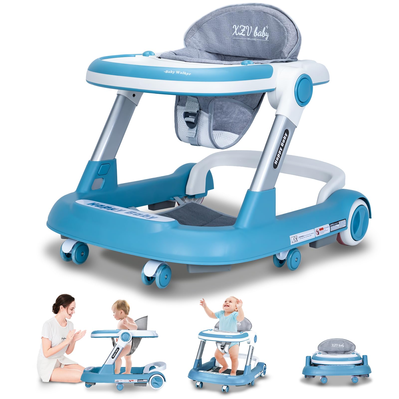 Amazon.com : Baby Walker with Wheels 4 in 1 Foldable Activity
