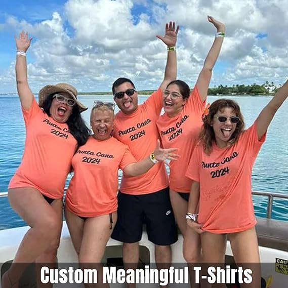 Custom Front & Back T Shirts for Men Women Personalized T-Shirt Add Your Own Design with Image Text Logo Black