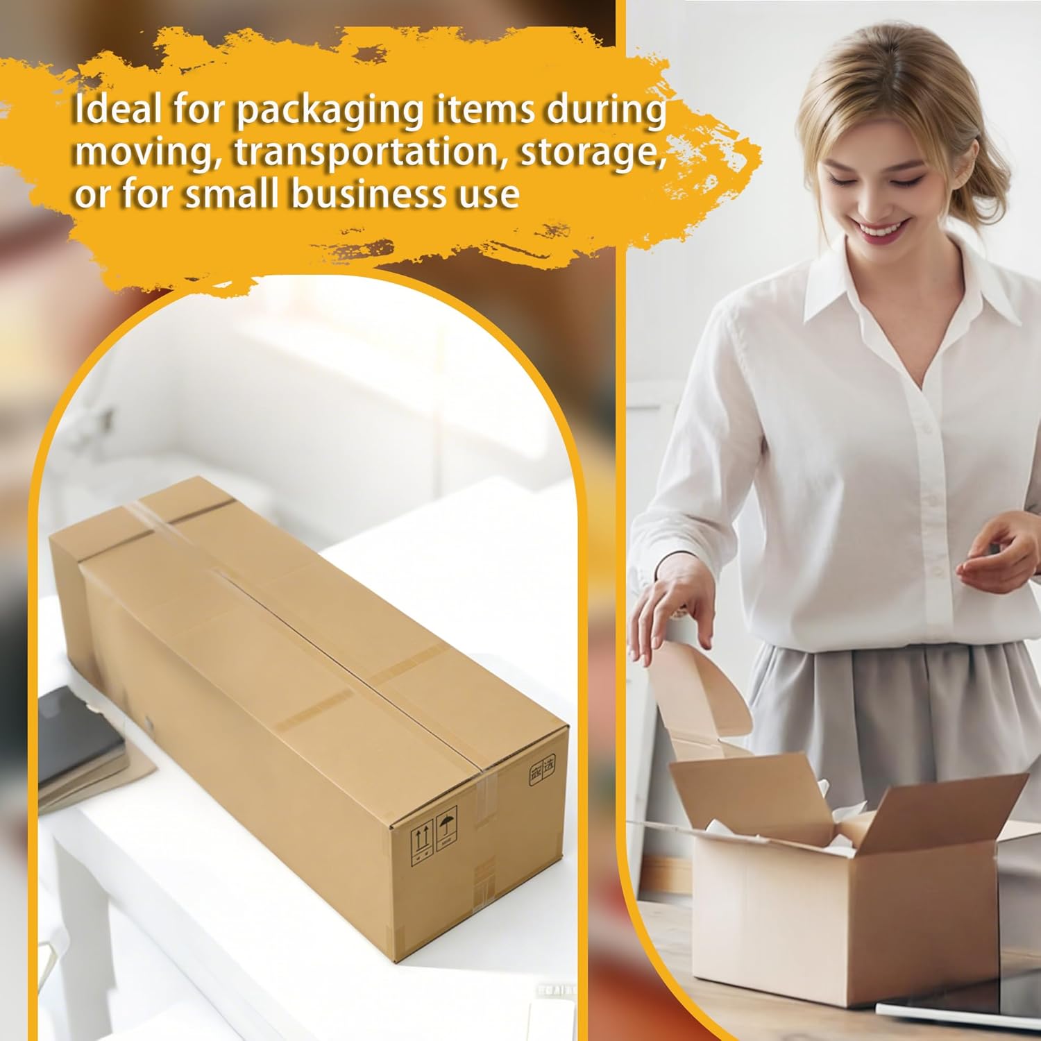 Hixdo12 Pack 24" x 36" x 3/16" Corrugated Cardboard Sheets, Double Wall Thick Brown Poster Board, Large Flat CardBoard Sheets for Packing, Mailing, Moving, Shipping, Crafts