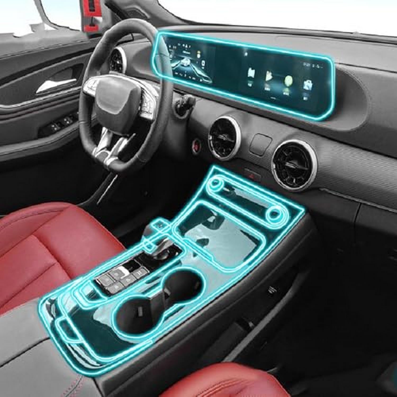Película transparente de TPU para interior de automóvil Forthing M4 U-Tour 7