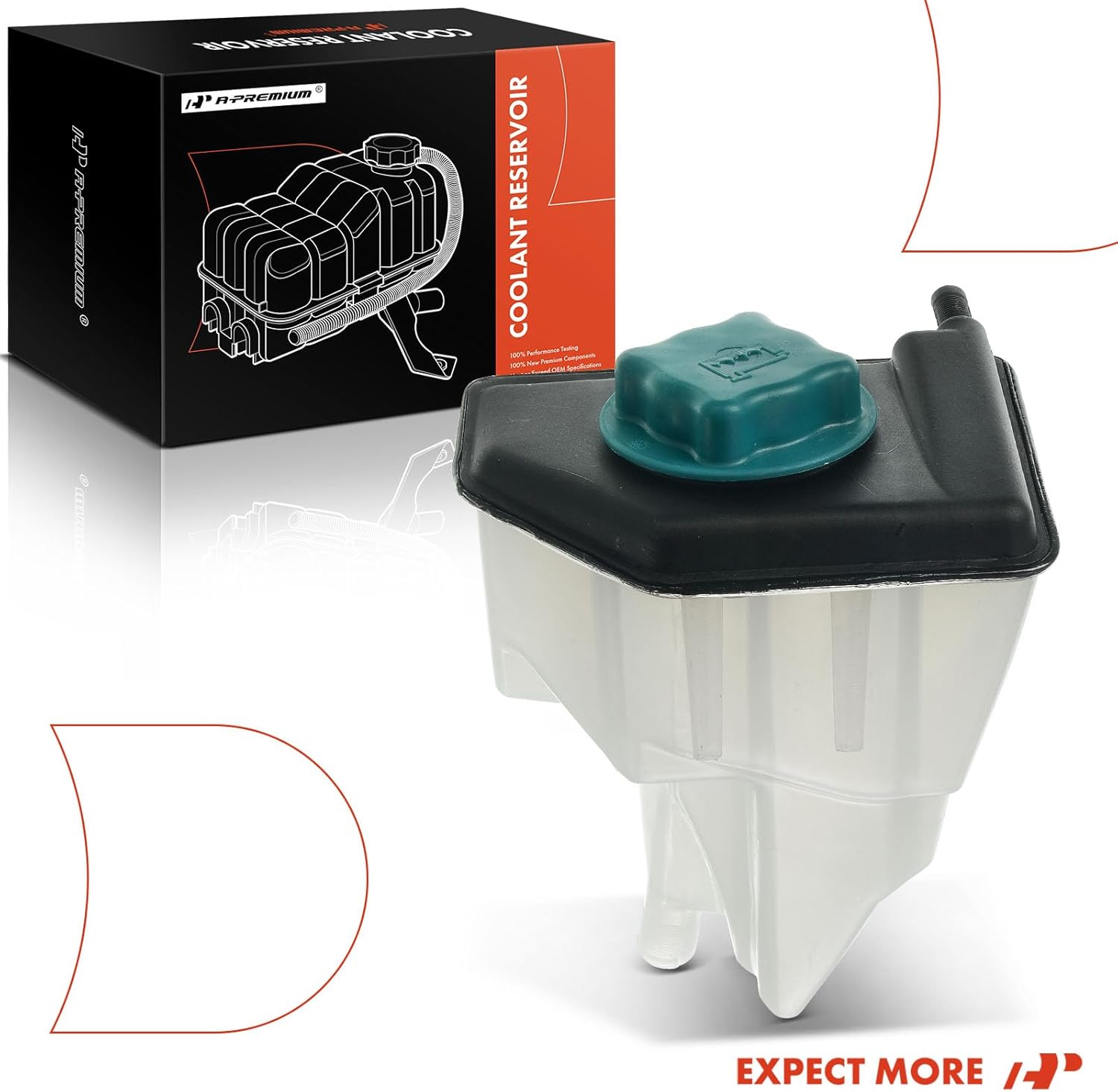 A-Premium Engine Coolant Overflow Recovery Reservoir Tank [with Cap] Compatible with Volvo S40 V40 2000 2001 2002 2003 2004 [fits for 1.9L Only], Replace# 30804963