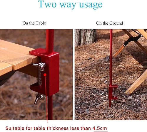 Miniatura 3 de Hikeman Soporte plegable para farol, soporte de lámpara portátil, soporte de luz plegable para camping, pesca, picnic, barbacoa, actividades al aire