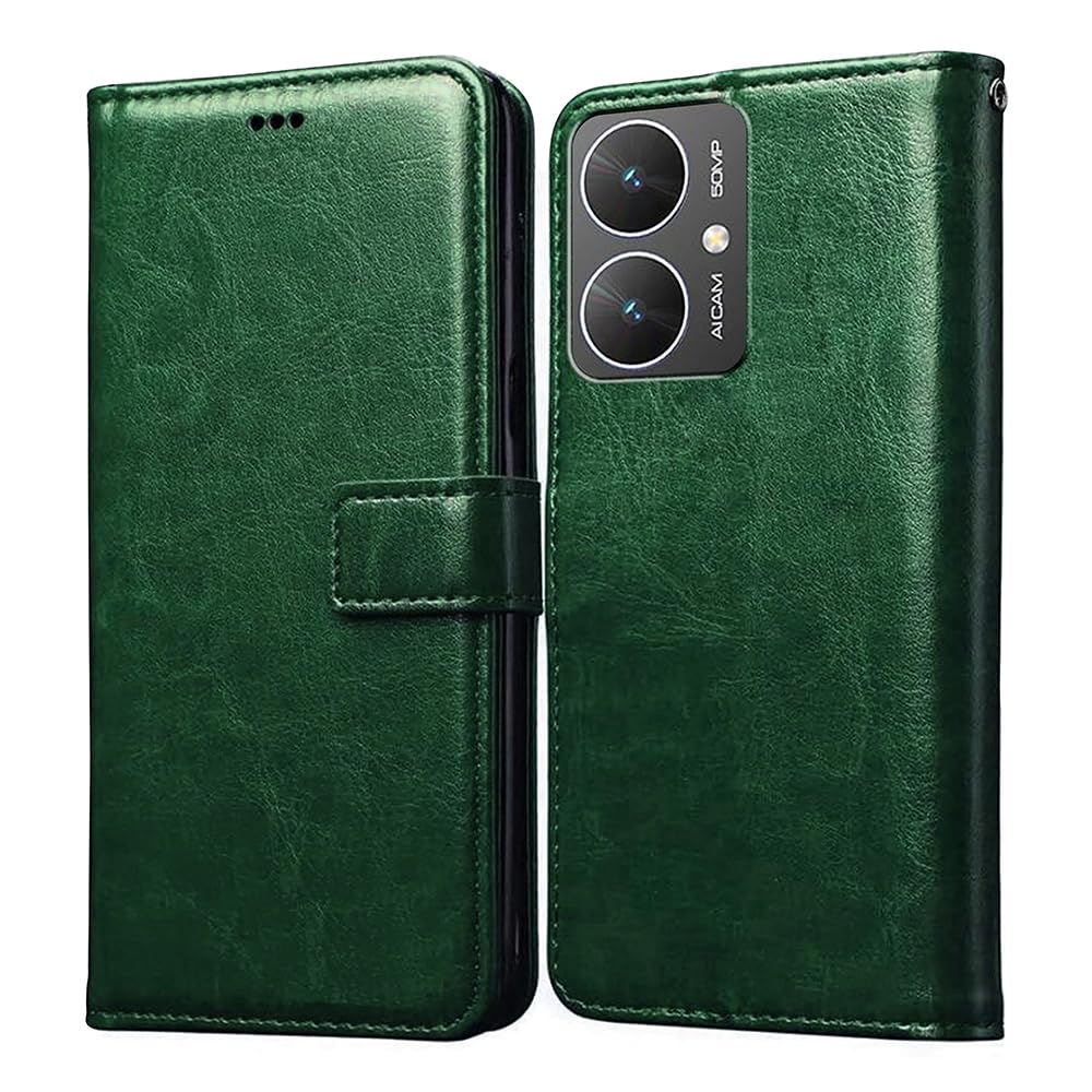 Amazon Brand- Solimo Flip for Poco M6 5G (Leather_Green) (B0CRKP27QF) Amazon Price History, Amazon Price Tracker