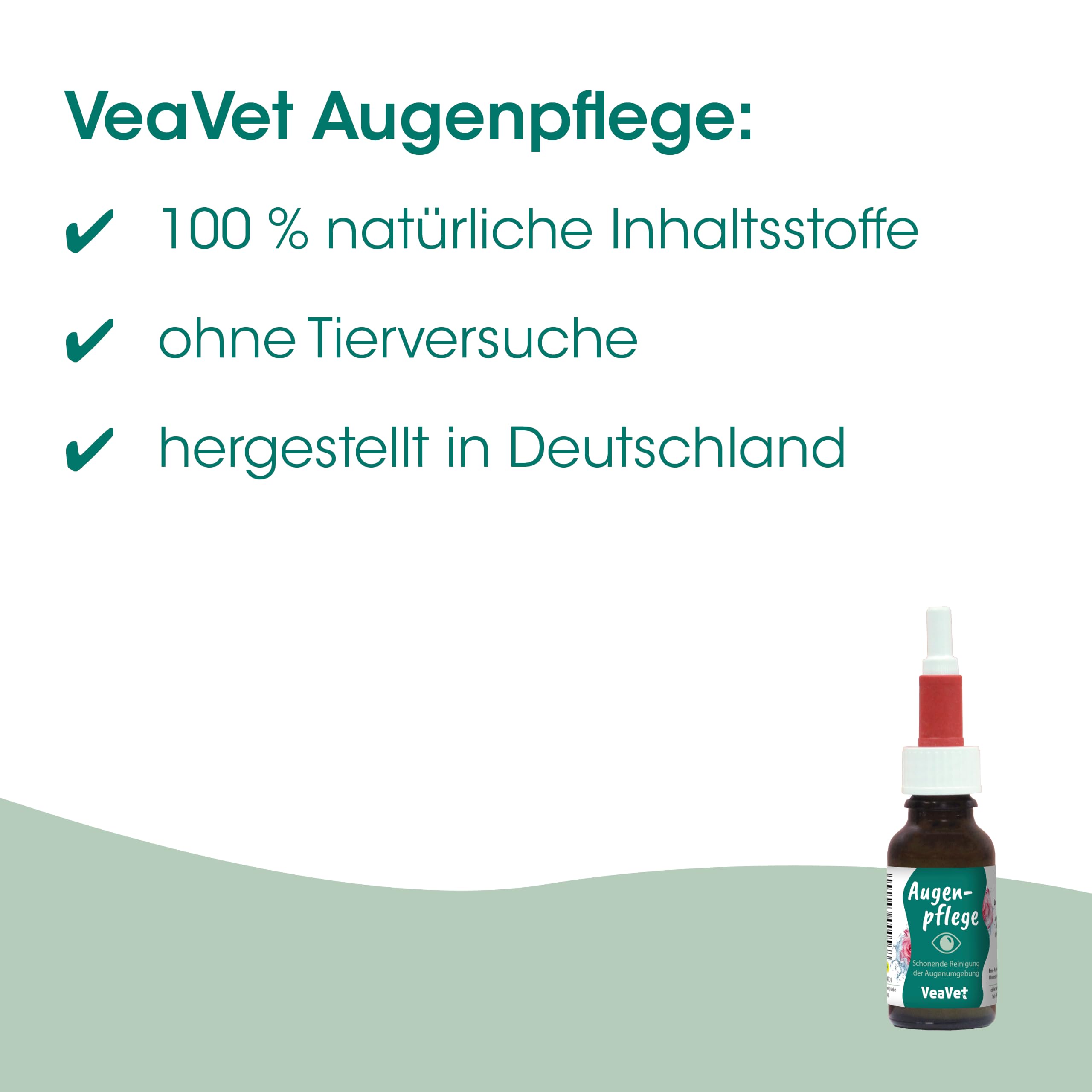 cdVet Naturprodukte VeaVet pielęgnacja oczu 20 ml - pies, koty, konie - środek do pielęgnacji oczu - oczyszczanie - delikatne + skuteczne - problemy z oczami + problemy ze spoiwem - dobre samopoczucie - woda różana -
