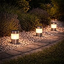 BEPER P207ILO031 Set of 3 Solar Lights Garden Step Markers, 3 Outdoor Solar Lights with Spike, Automatic Ignition, LED for Paths and Flowerbeds, Autonomy up to 8 Hours, IP44