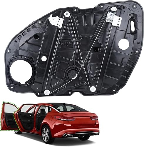 Duolctrams Elevalunas eléctrico delantero izquierdo del lado del conductor con panel sin motor compatible para KIA Optima 82471-D4000 2016-2021