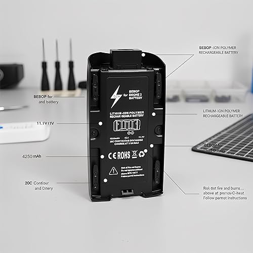 Miniatura 4 de Bebop - 2 baterías Lipo de 4250 mAh para dron Parrot Bebop 2 (no apto para Parrot Bebop Drone 1)
