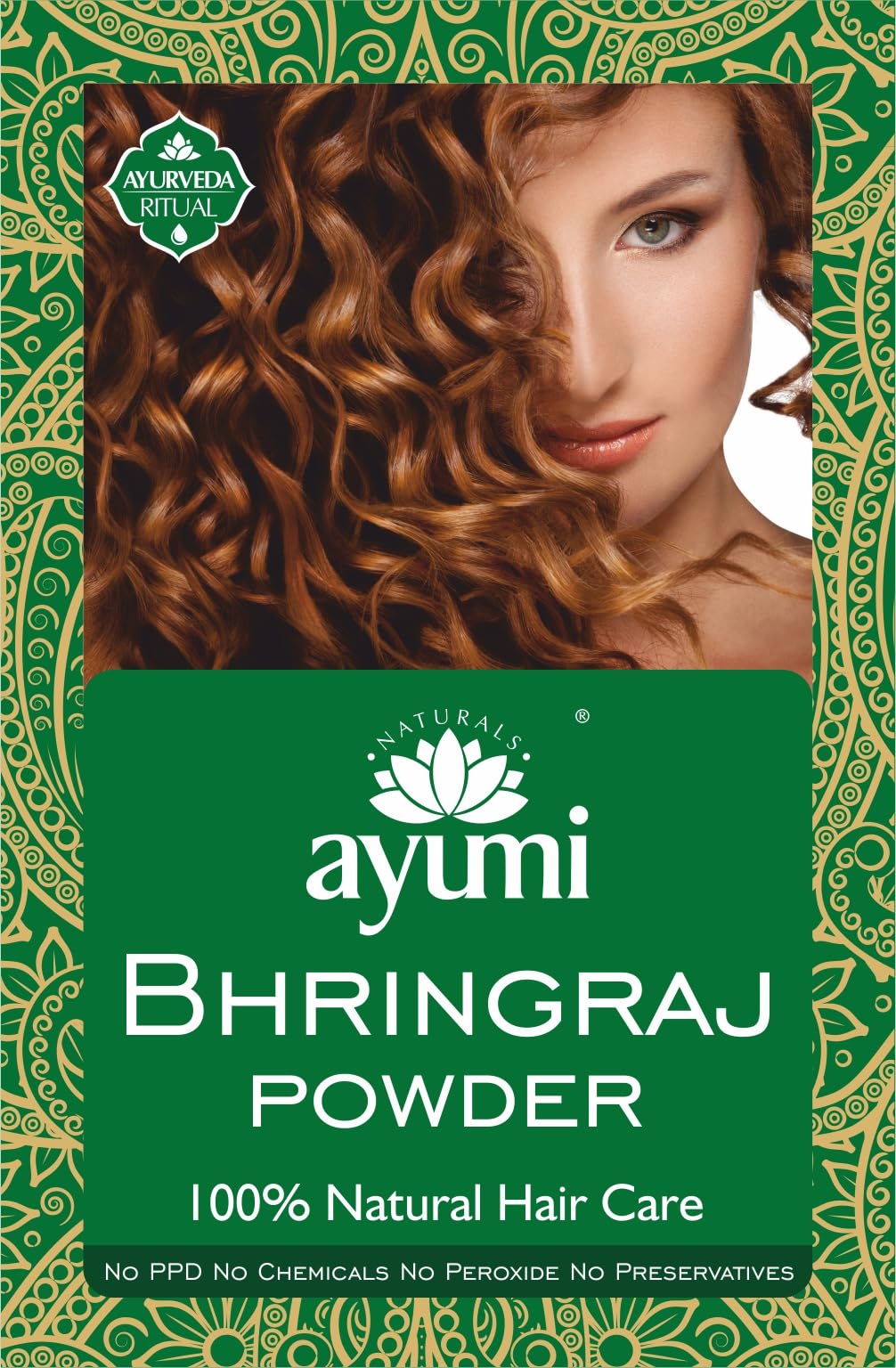 Ayumi Bhringraj Powder 100g Hair Growth Powder Hair Masks for Dry Damaged Hair Bhringraj HairPowder for Hair Care