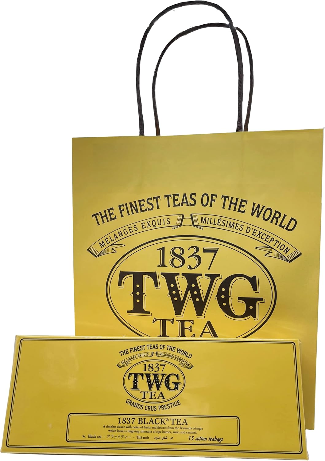 シンガポールの高級紅茶TWGシリーズ 1837 Black Tea (1837ブラックティー1箱ティーパック）TWGオリジナルショッピングバック付き [並行輸入品]