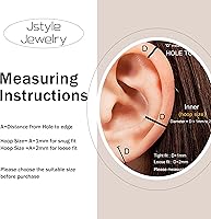 Vista 3 de Jstyle Aretes de aro de acero inoxidable para hombre y mujer