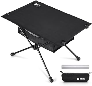 MOONCY Campingtisch Klappbar, Ultraleichter Klapptisch mit Ölbeständiger Matte und Netzbeutel, Tragbarer Picknicktisch bis 35 kg belastbar, ideal für Wandern, Angeln, Grillen und Strand