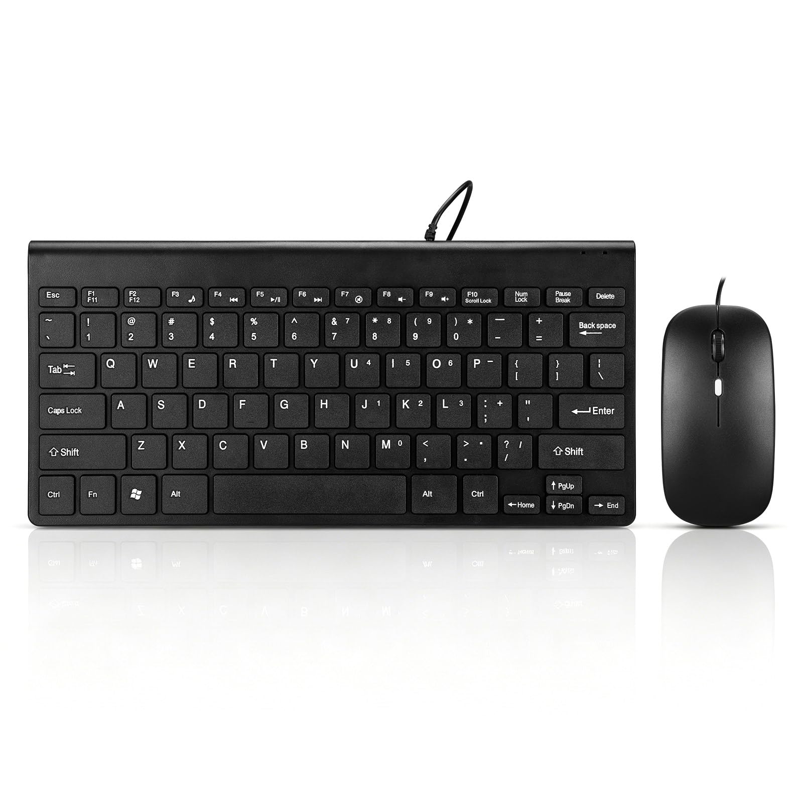 Combo teclado y mouse con cable para computadora portátil y PC con diseño ultrafino 8