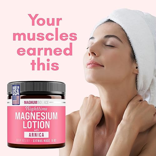 Miniatura 3 de Loción nocturna de magnesio con árnica  Alivio calmante y relajación, magnesio altamente concentrado para músculos y articulaciones  Aplicar en