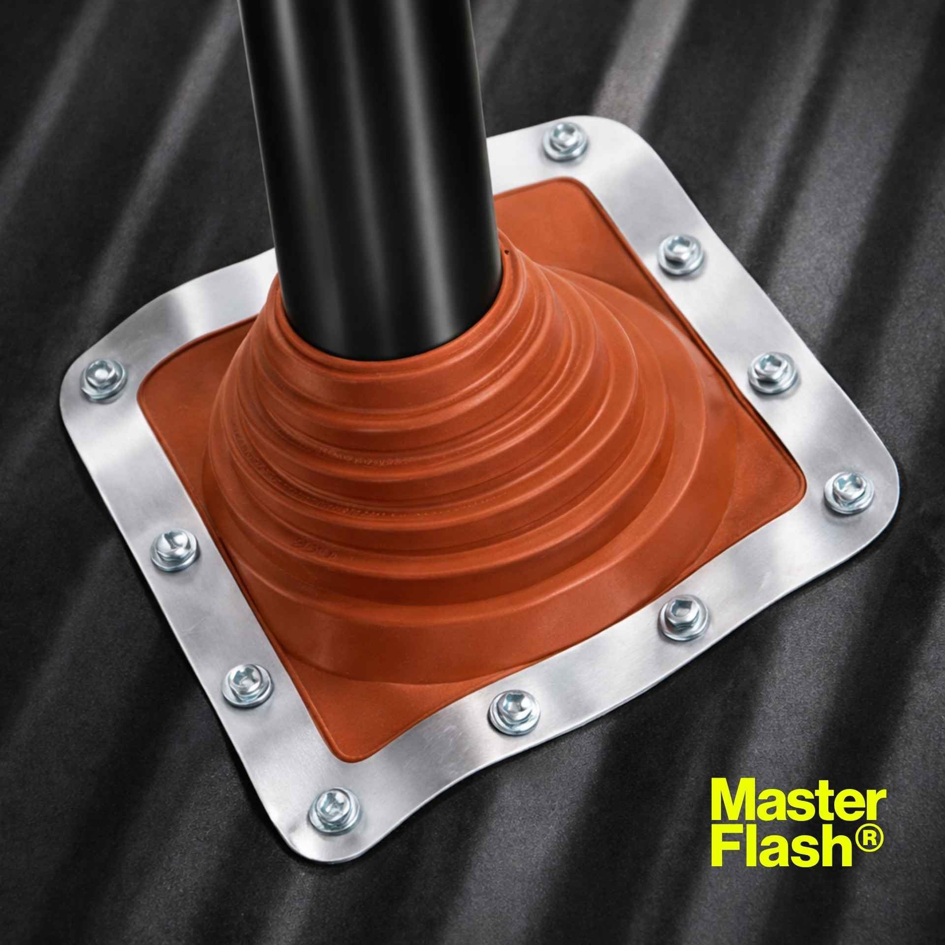 Transición de techo de silicona | Resistencia a temperaturas de hasta 260 °C | Brida flexible para techos y tuberías