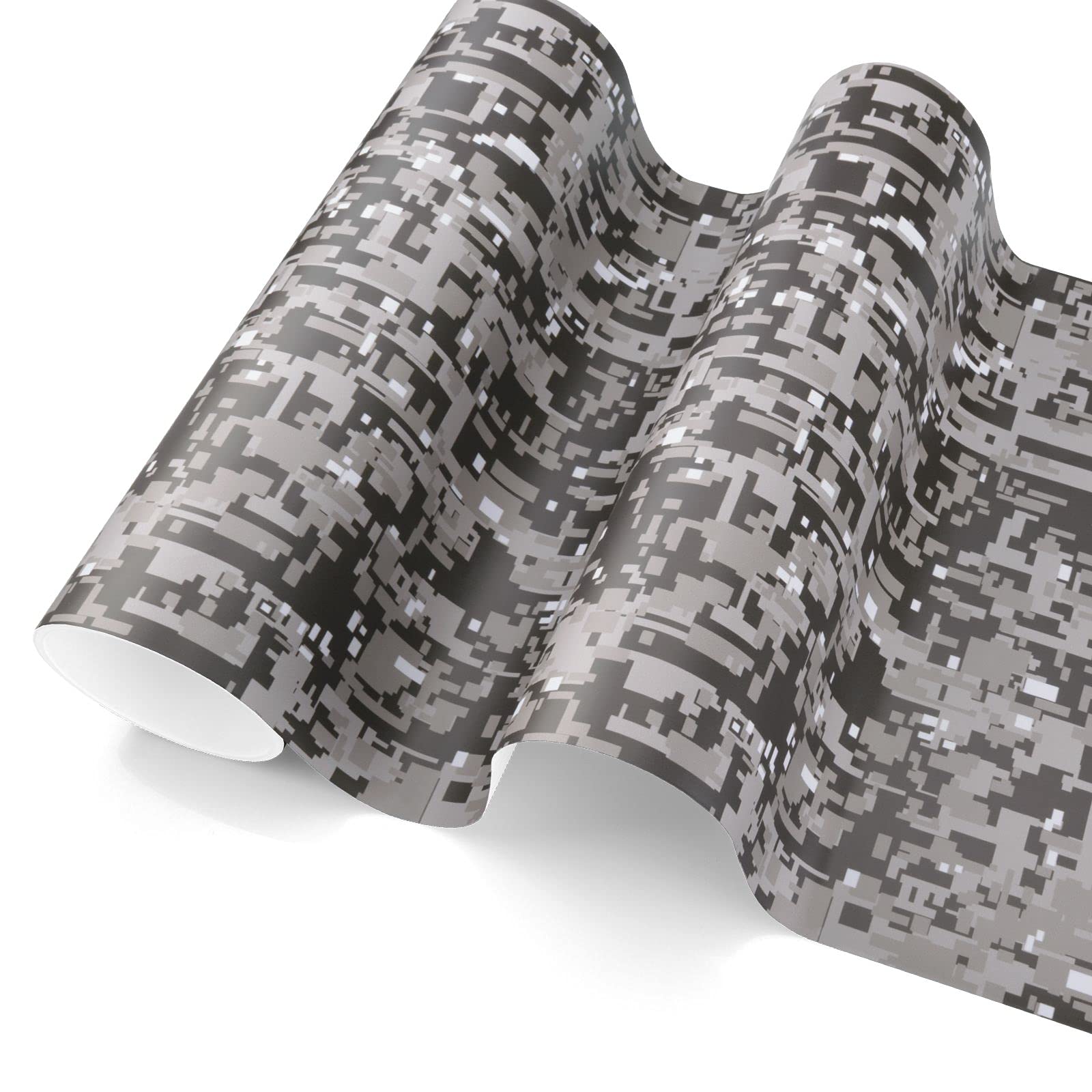 Dark Gray Camouflage Digital Camo Vinyl Wrap Decal Sticker Bubble Free Car Self Adhesive Film - 4