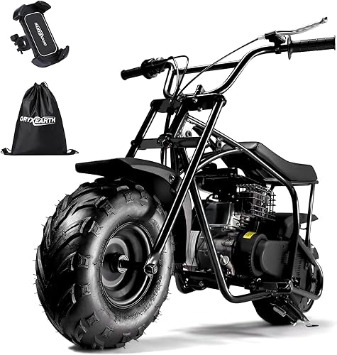 Oryxearth Motocicleta de cross para niños de 105 CC – Mini motocicleta de gas de 4 tiempos para todoterreno y senderos, aprobada por la EPA, soporta